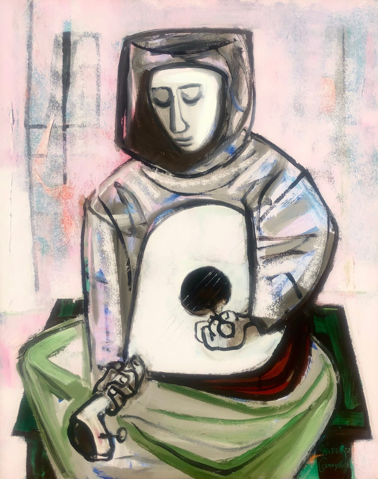 Charles Malcolm Campbell, Lute Player, 1965
