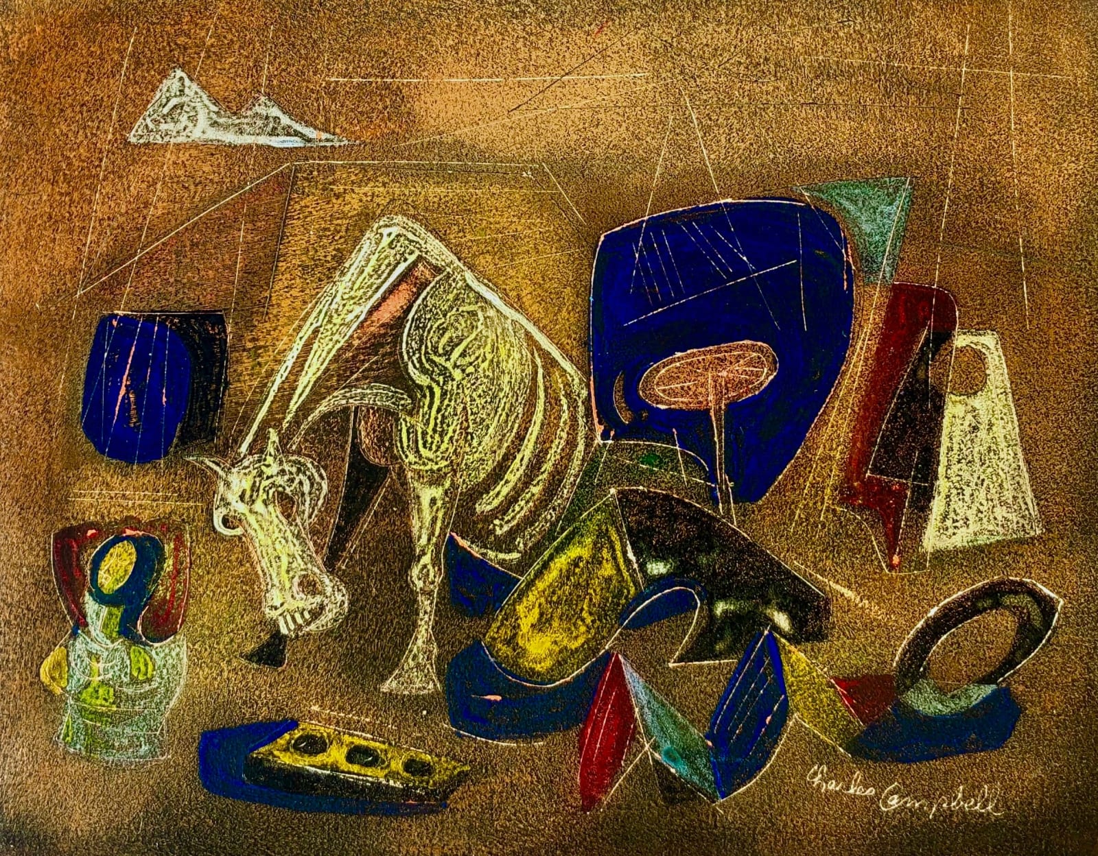 Charles Malcolm Campbell, Dying Horse in Auto Graveyard, 1963