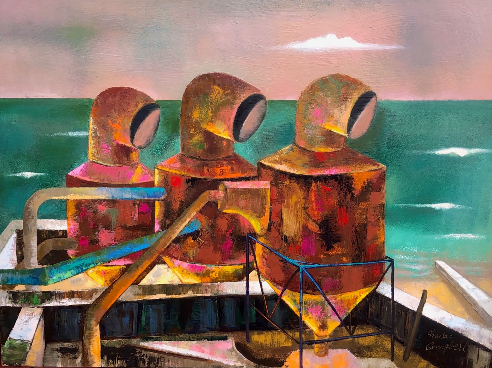 Charles Malcolm Campbell, Factory by Sea, 1965