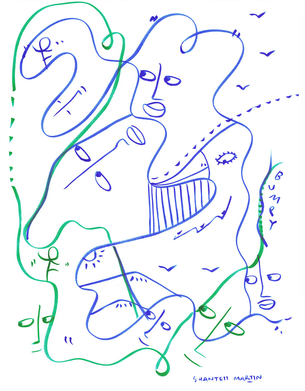 Shantell Martin - Drawings, Bumpy Ride ©, 2022