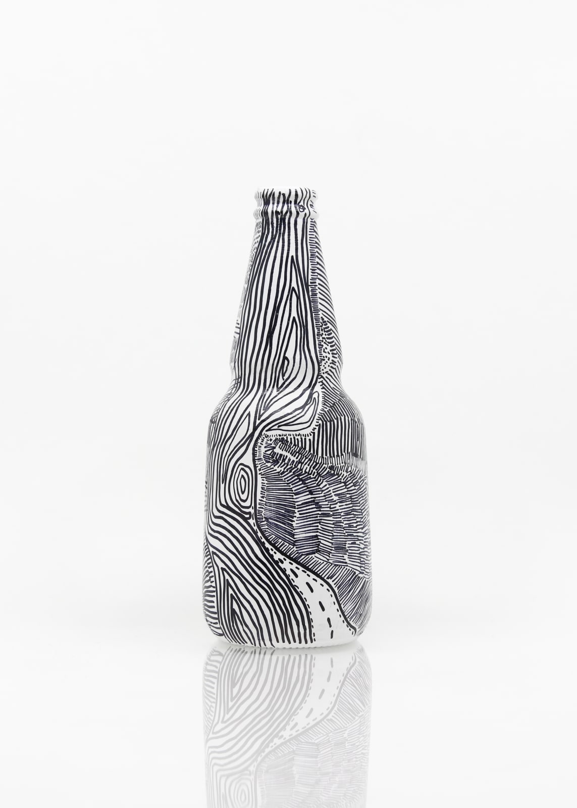 Shantell Martin - Sculpture, Albright Knox Drawn on Bottle, 2017
