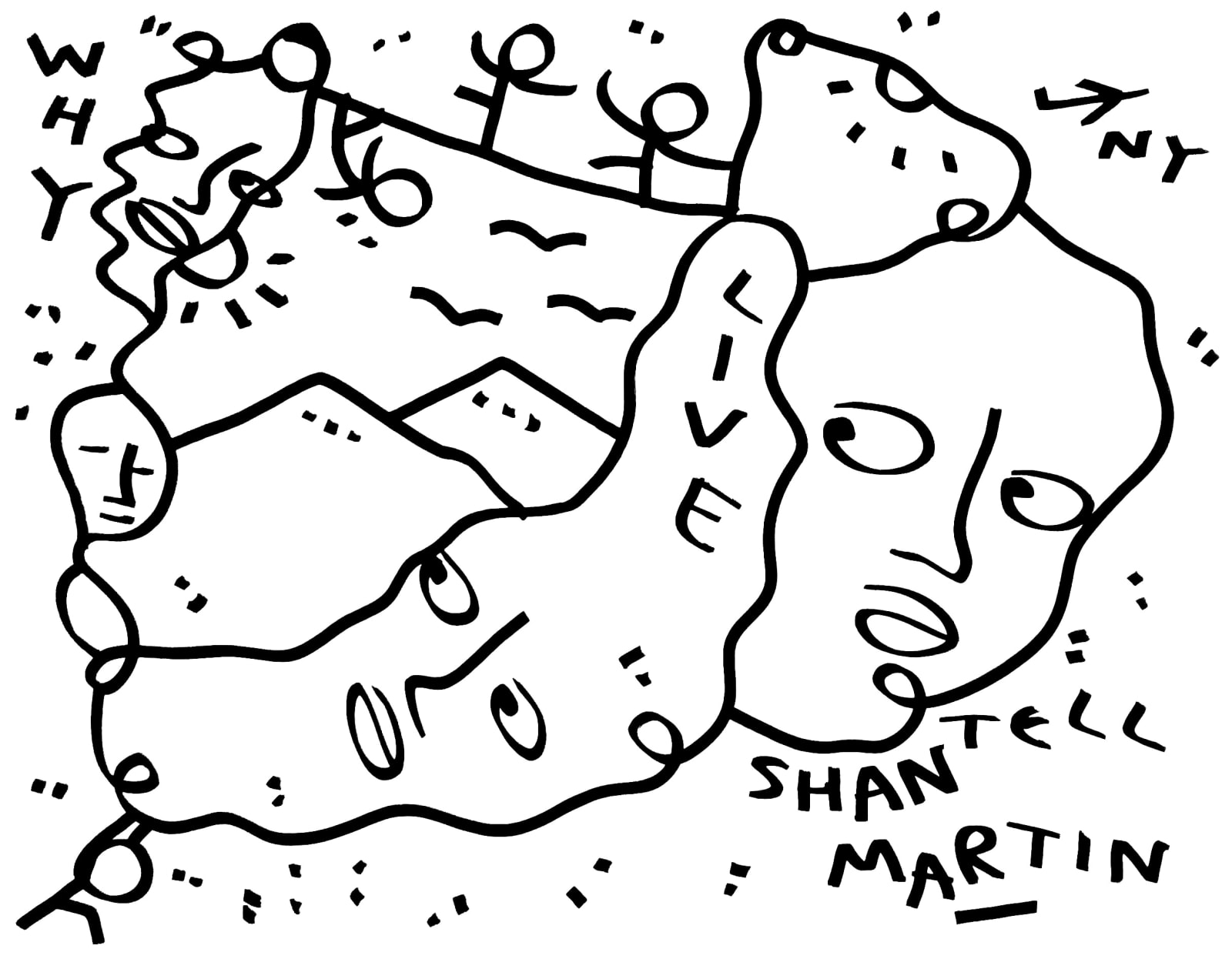 Shantell Martin - Drawings, Cannes, Live Drawing , 2017
