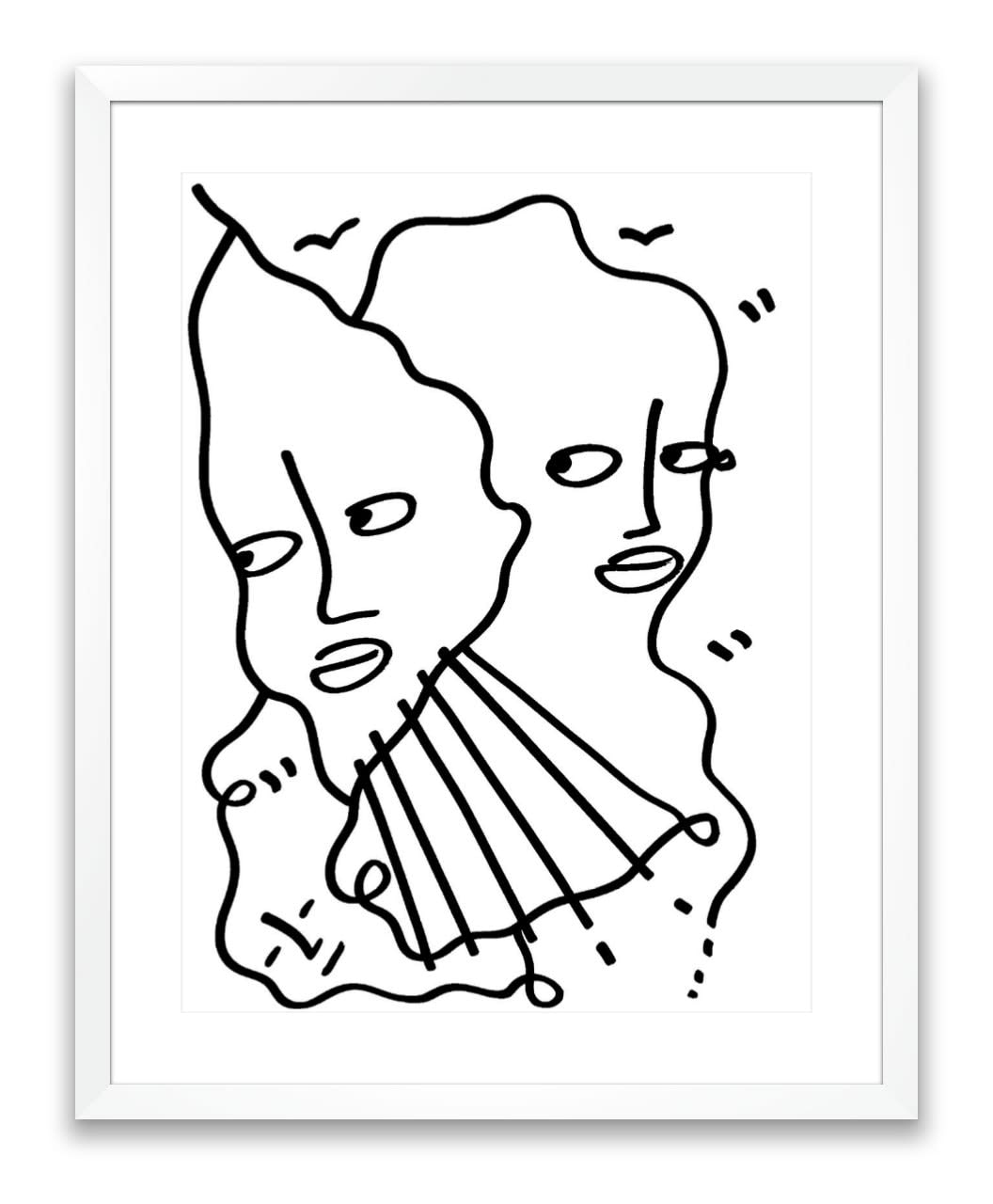 Shantell Martin - Drawings, Three Faces ©, 2022