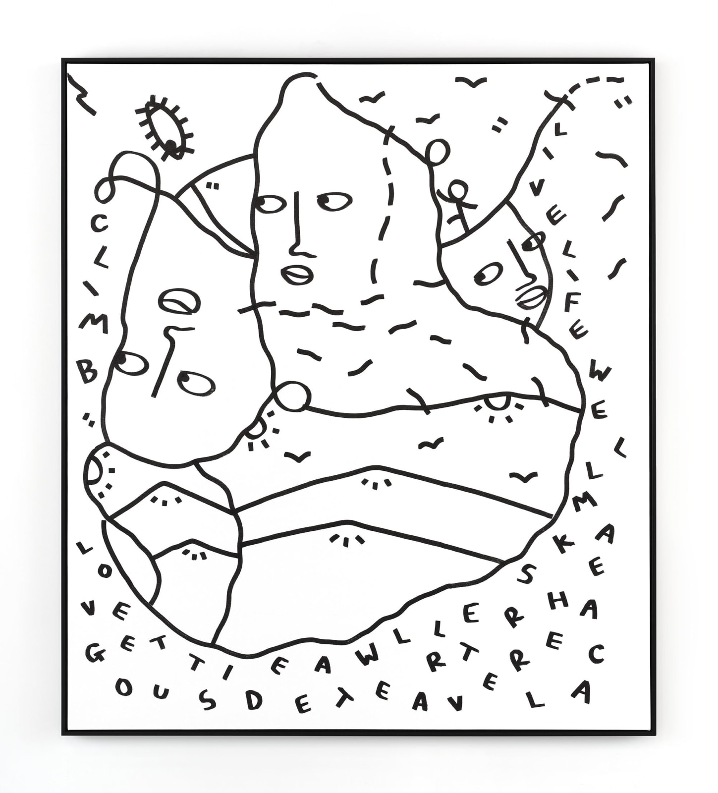 Shantell Martin - Drawings, Love, Get outside, eat well, be well ©, 2022