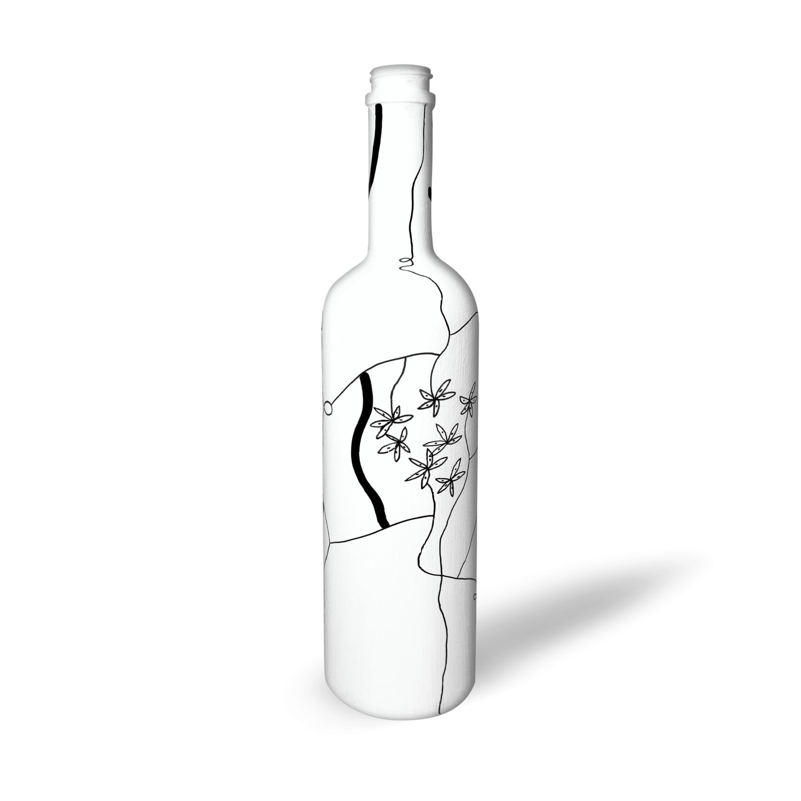 Shantell Martin - Sculpture, Drawn on bottle, 2022