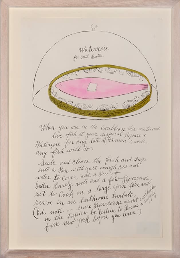 Andy Warhol, Waterzoie, from Wild Raspberries, 1959