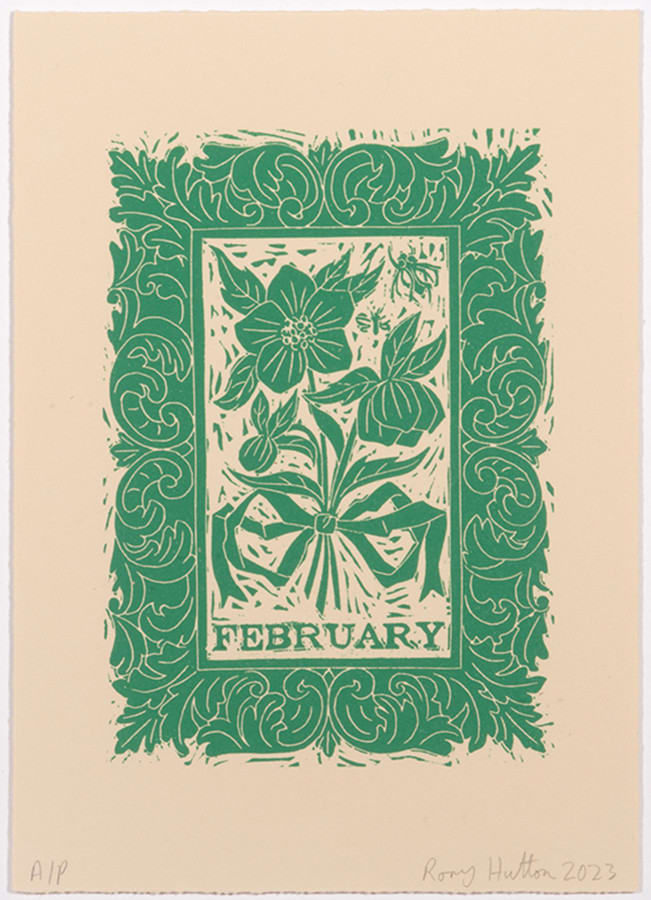 Rory Hutton, February, from Months of the Year, Green, 2023