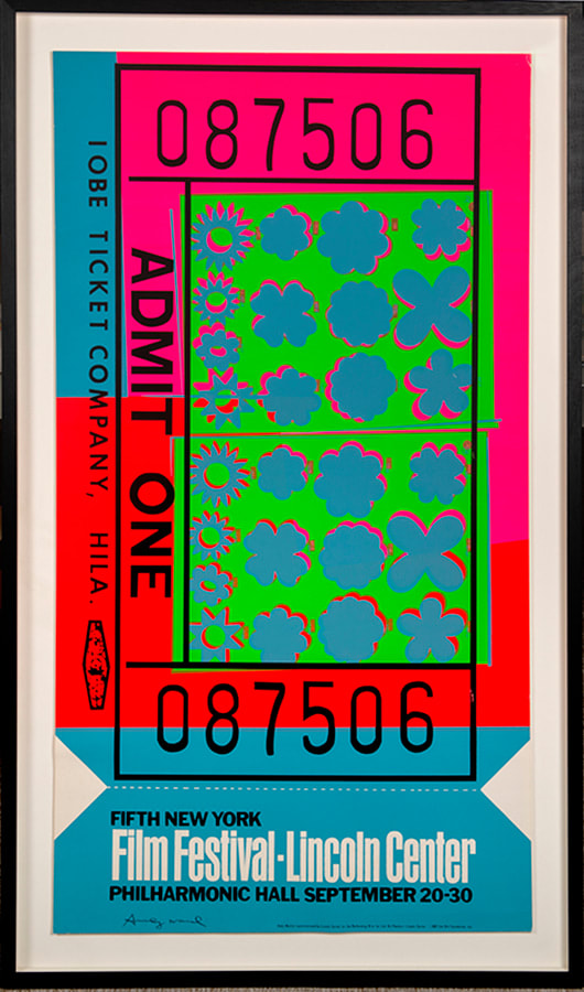 Andy Warhol, Lincoln Center Ticket, 1967, 1967