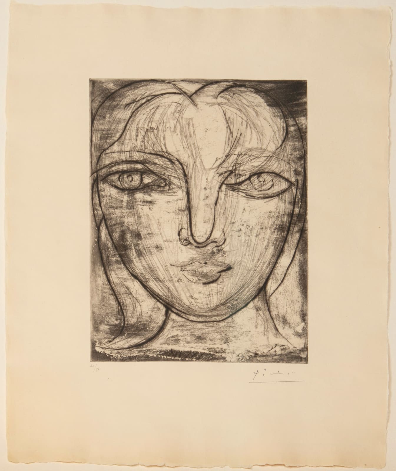 Pablo Picasso, Portrait de Marie-Thérèse de face (Portrait of Marie-Thérèse from the Front), 1934