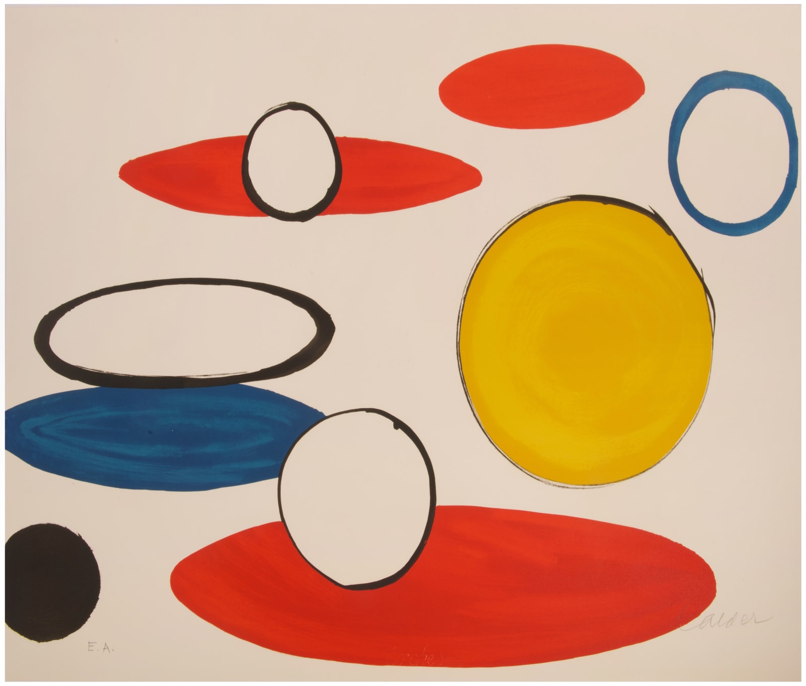 Alexander Calder, White Circles and Ellipses, from Our Unfinished Revolution, 1976
