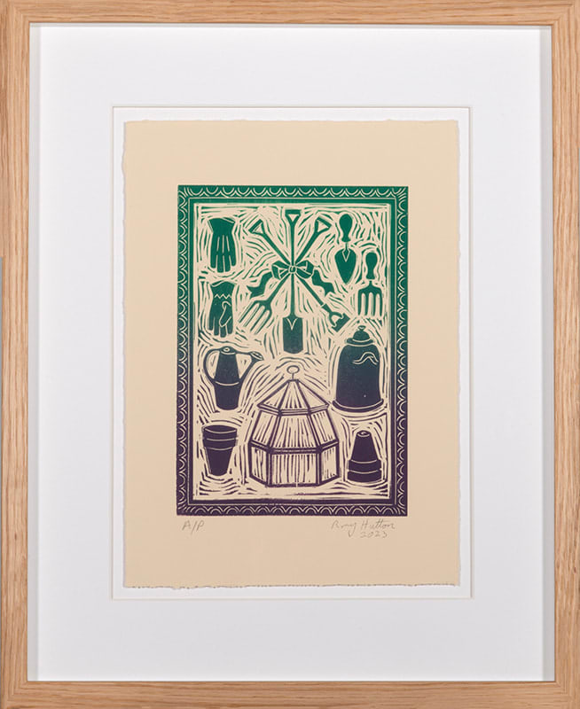 Rory Hutton, Potting Shed I (Green/Purple Ombré), 2023
