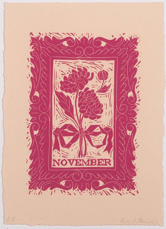 Rory Hutton, Months of the Year, Pink, 2023