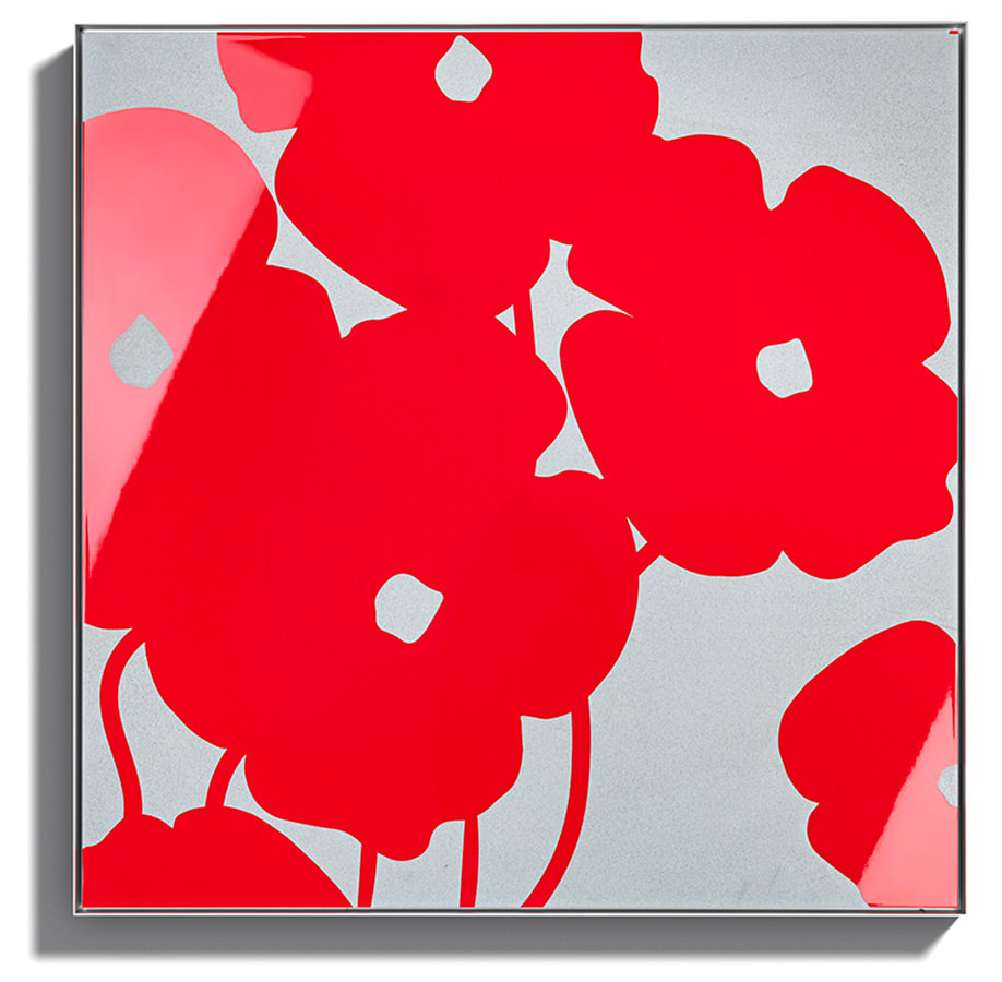 Donald Sultan, Red Poppies in Cement, 2024