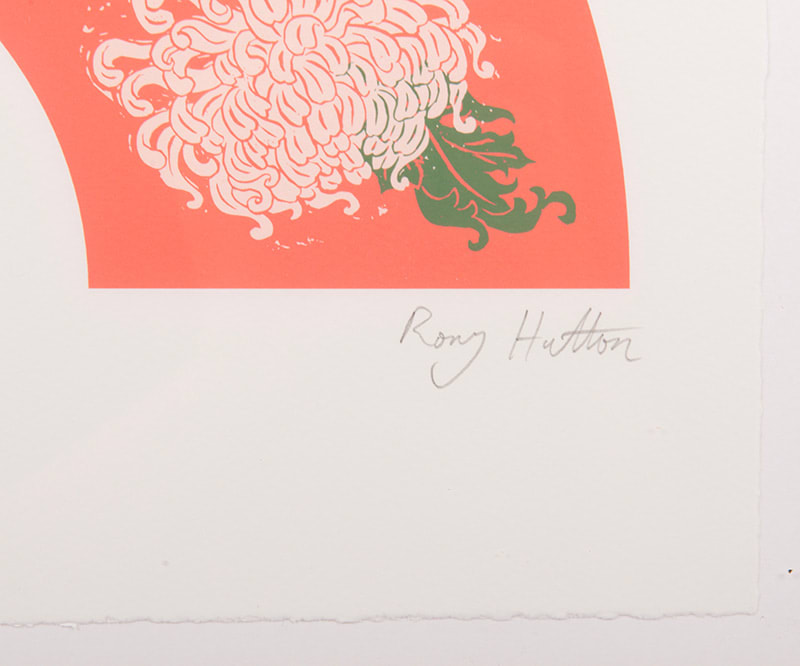 Rory Hutton, Chrysanthemums Fan Leaf (Giclée), 2025