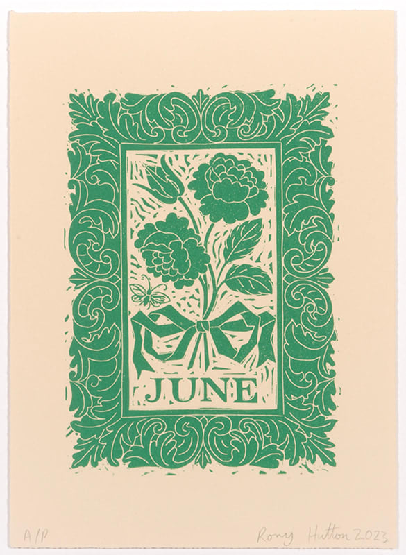 Rory Hutton, Months of the Year, Green, 2023