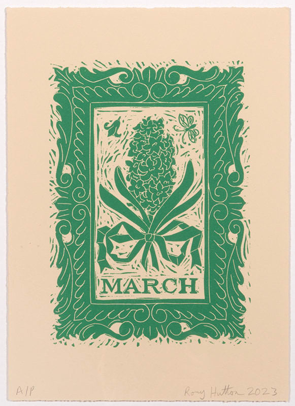 Rory Hutton, Months of the Year, Green, 2023