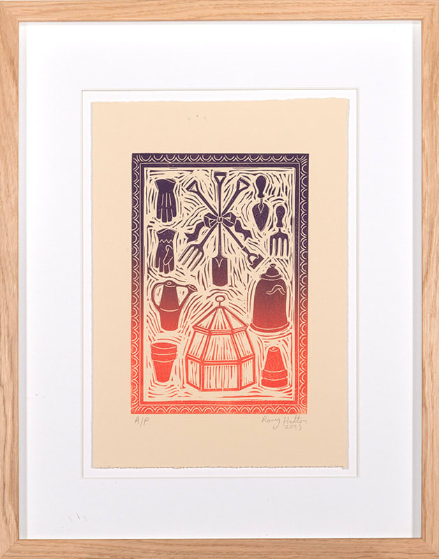 Rory Hutton, Potting Shed I (Orange/Purple Ombré), 2023