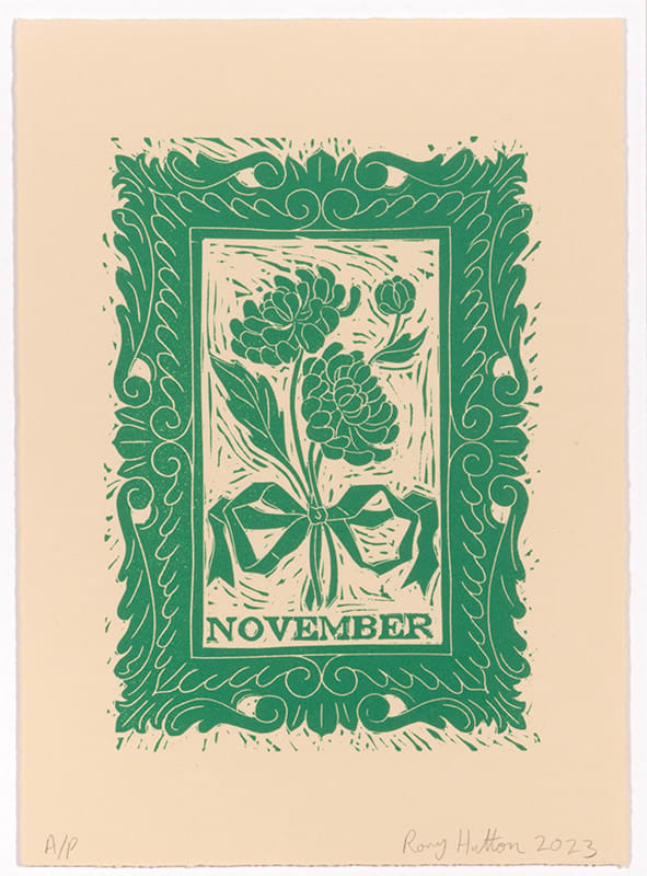 Rory Hutton, Months of the Year, Green, 2023