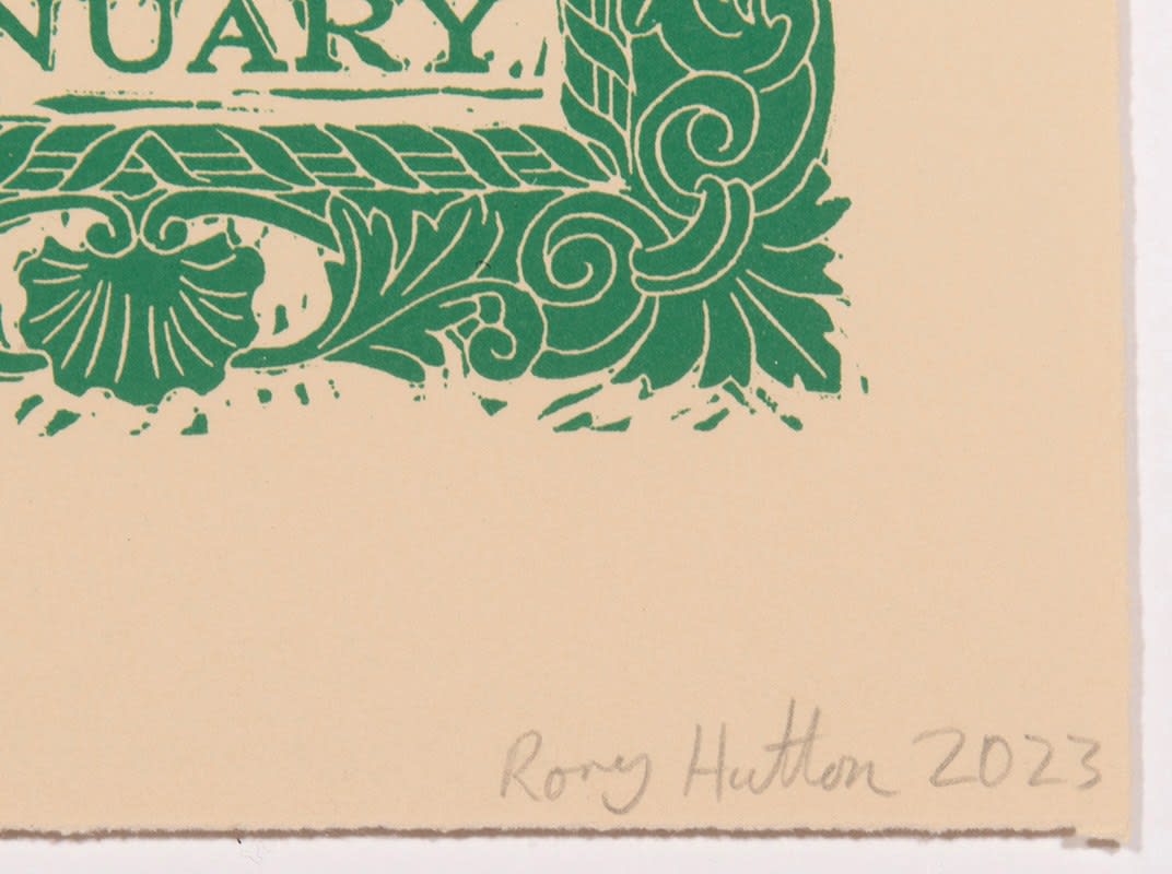 Rory Hutton, Months of the Year, Green, 2023