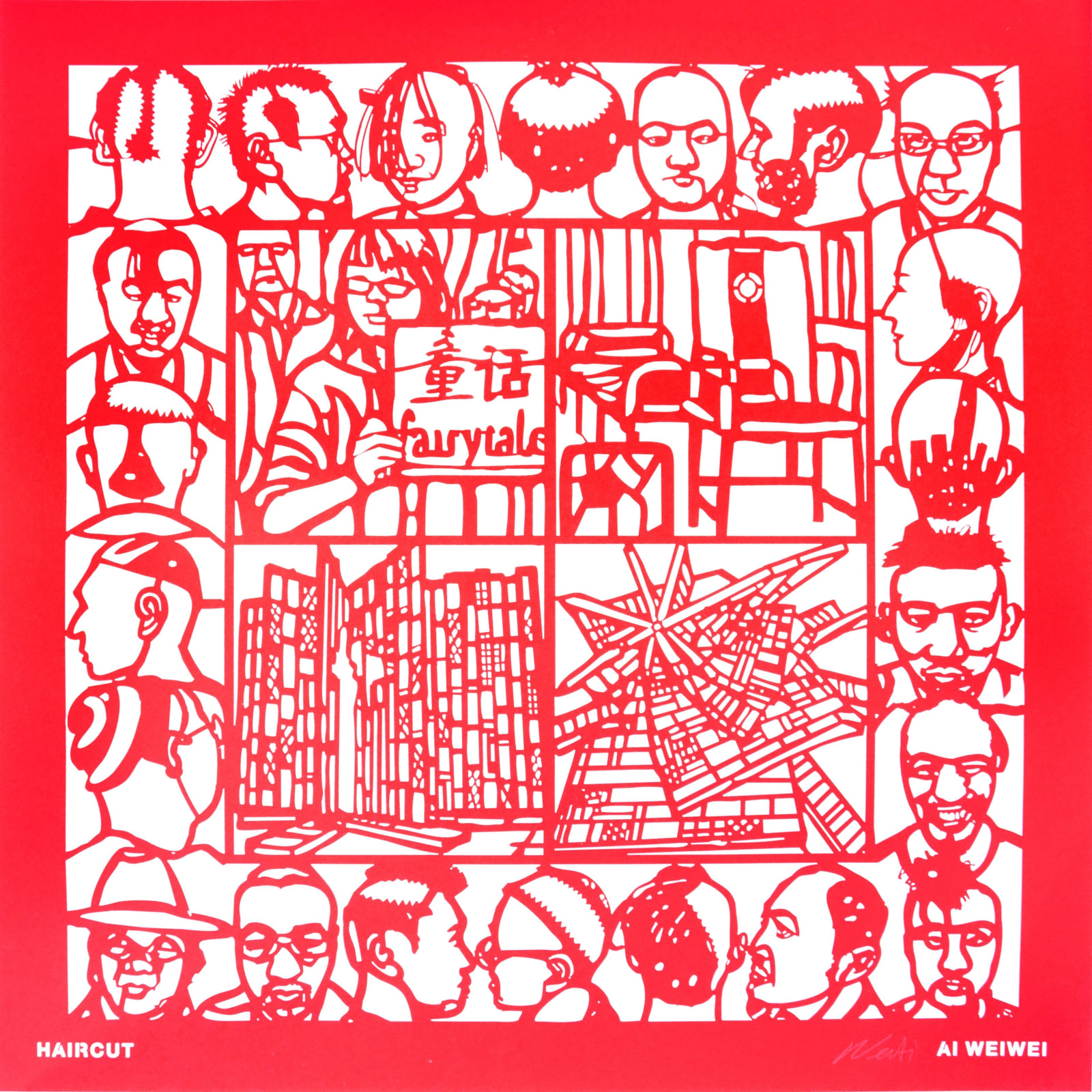 Ai Weiwei, Haircut, from The Papercut Portfolio, 2019