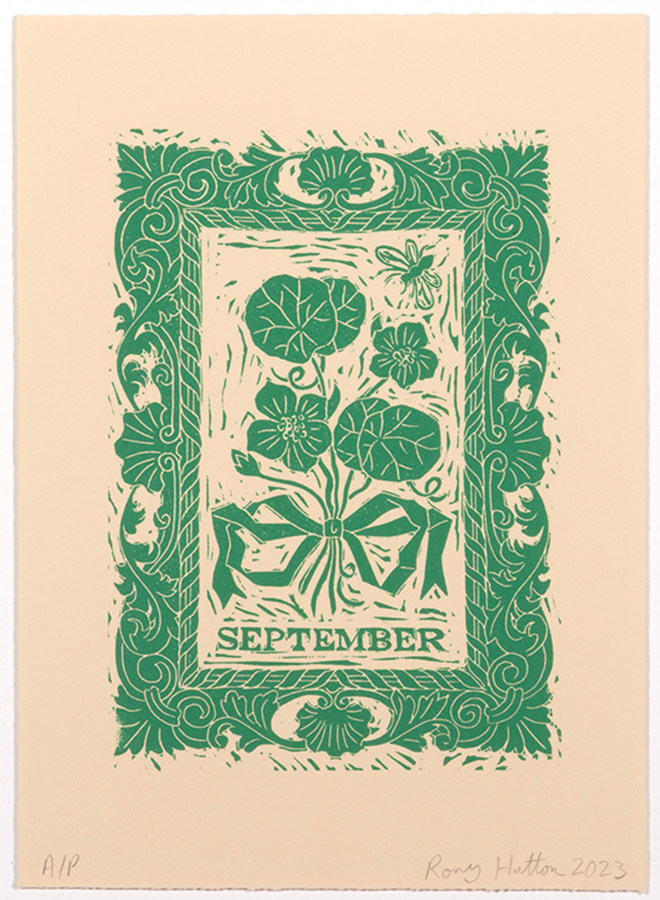 Rory Hutton, September, from Months of the Year, Green, 2023