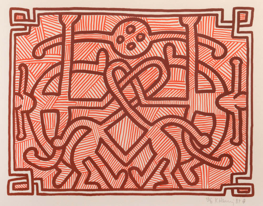 Keith Haring, Chocolate Buddha 1-5, 1989