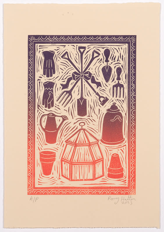 Rory Hutton, Potting Shed I (Orange/Purple Ombré), 2023