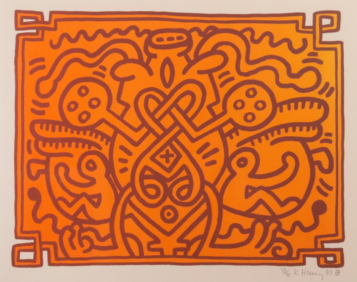 Keith Haring, Chocolate Buddha 1-5, 1989