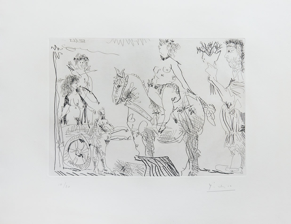 Pablo Picasso, Plate 2, from Le Cocu Magnifique, 1968