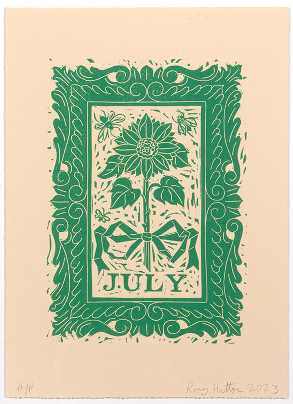Rory Hutton, Months of the Year, Green, 2023