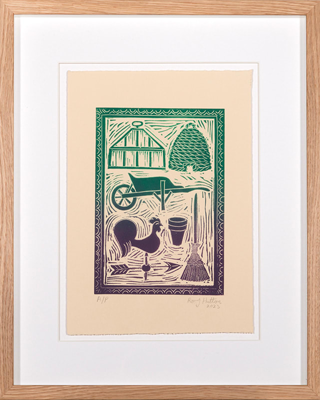 Rory Hutton, Potting Shed II (Green/Purple Ombré), 2023