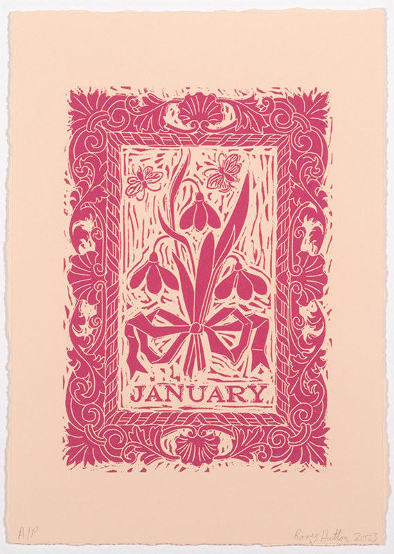 Rory Hutton, Months of the Year, Pink, 2023