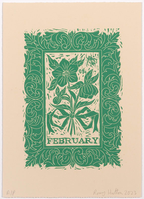 Rory Hutton, Months of the Year, Green, 2023