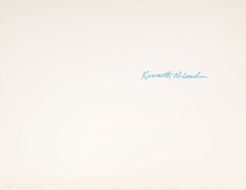 Kenneth NOLAND, Untitled, from The New York Collection for Stockholm portfolio, 1973