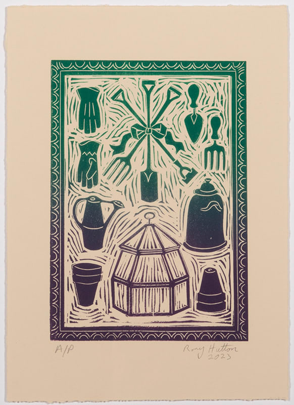 Rory Hutton, Potting Shed I (Green/Purple Ombré), 2023