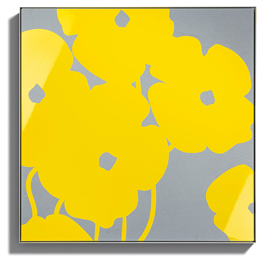 Donald Sultan, Yellow Poppies in Cement, 2024