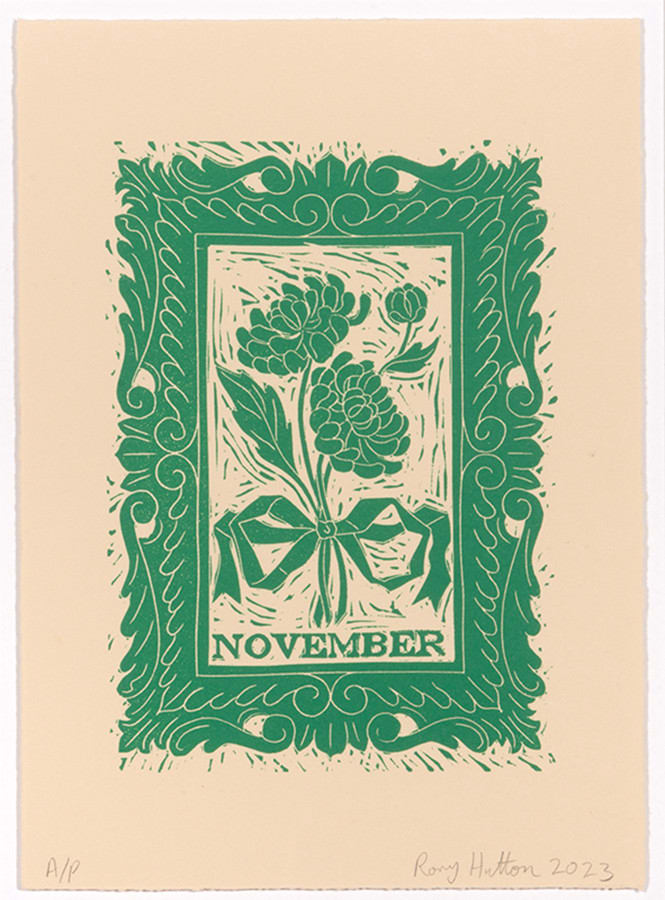 Rory Hutton, November, from Months of the Year, Green, 2023