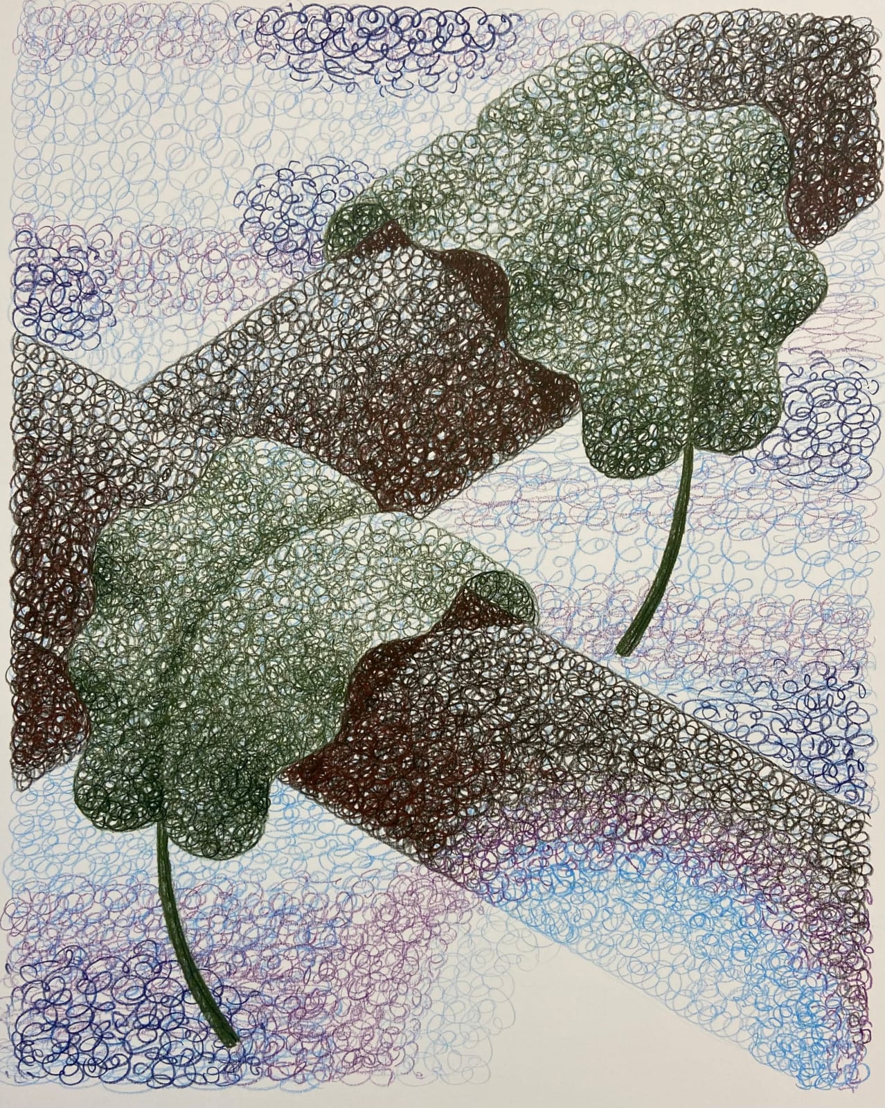 Laurens Legiers, Untitled ( Green leaves ), 2023