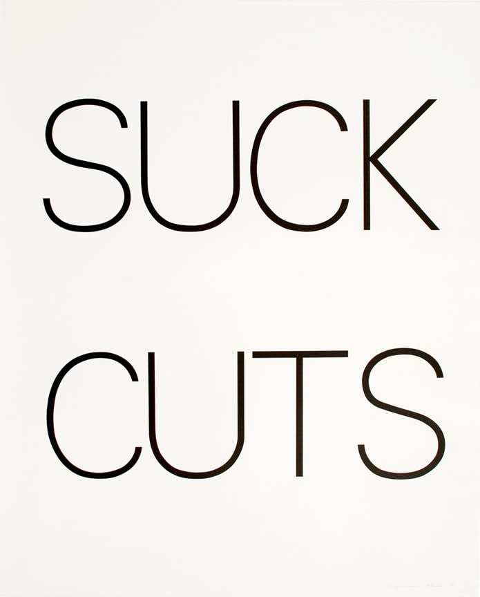 Bruce Nauman, Suck Cuts, 1973