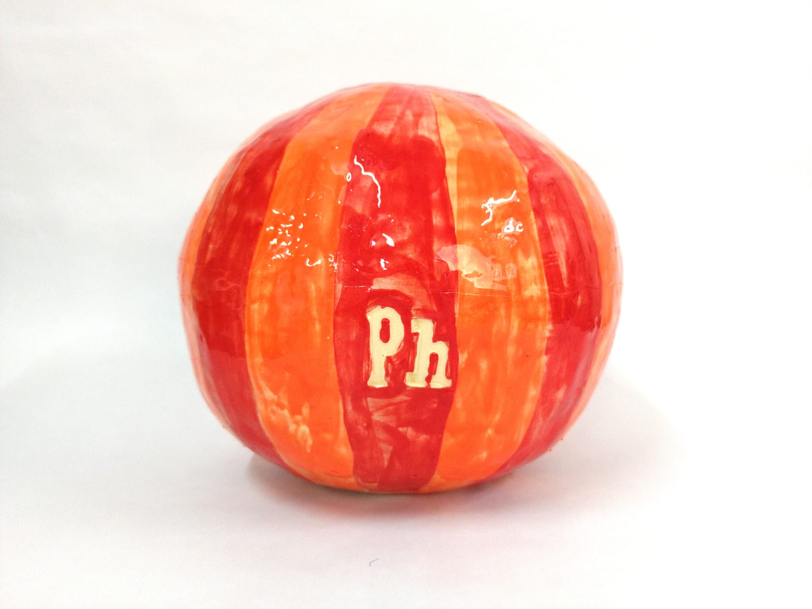 Polly Huyghe, Beach Ball (large, red/orange), 2021 - 2022