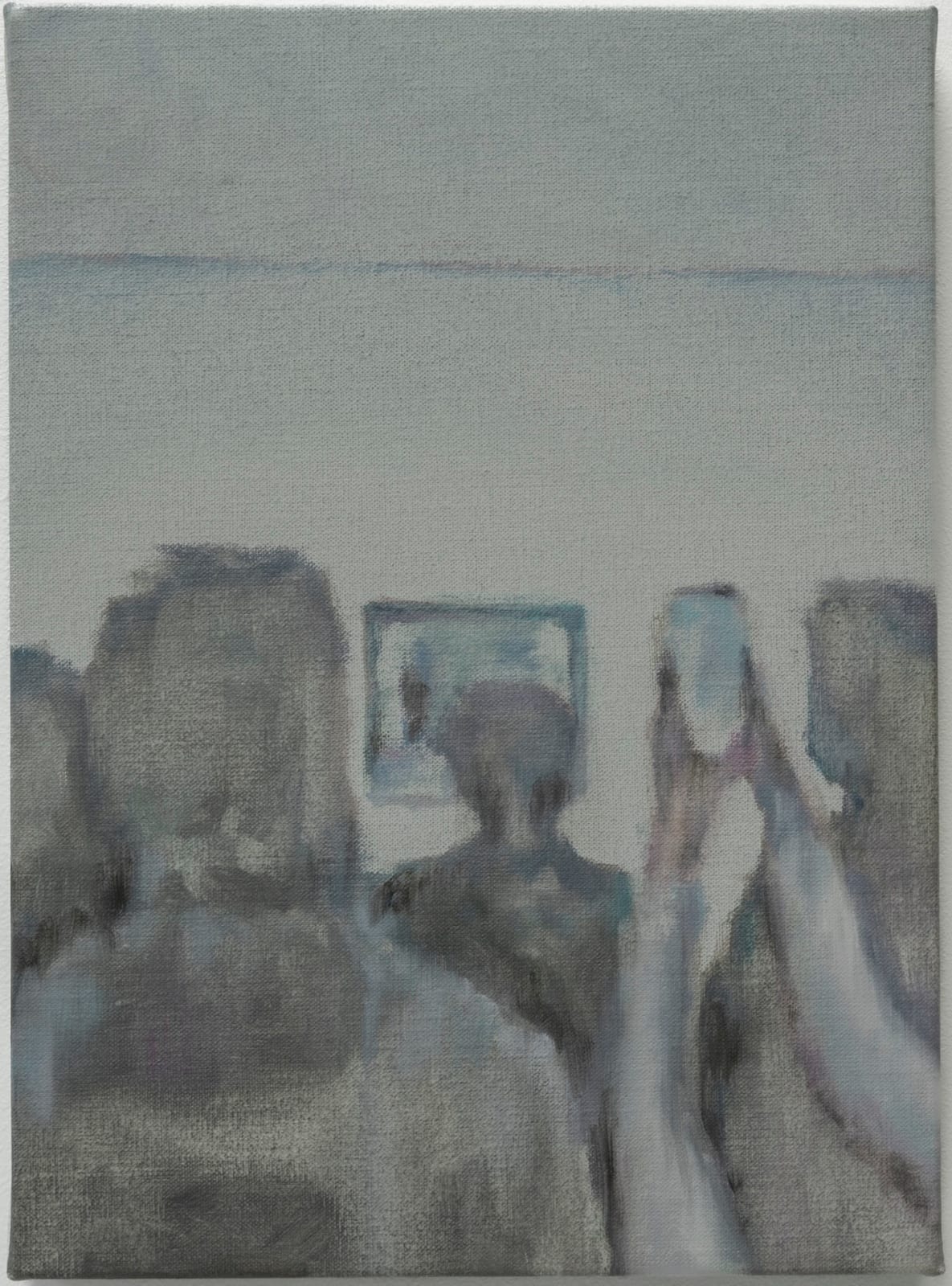 Edouard Devriendt, painting of Nick's picture, 2024