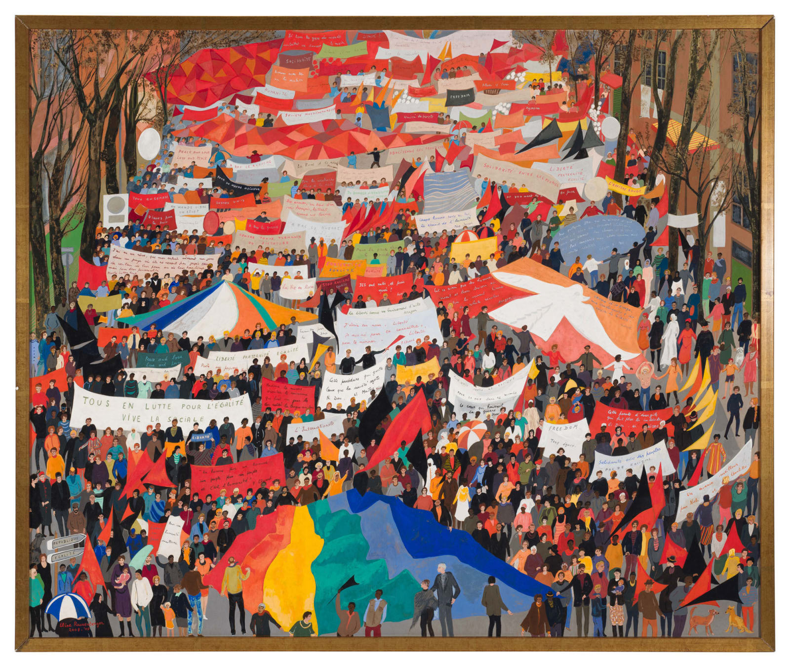 Eline Rausenberger, Le rêve d’une manifestation pacifique, 2008 - 2009