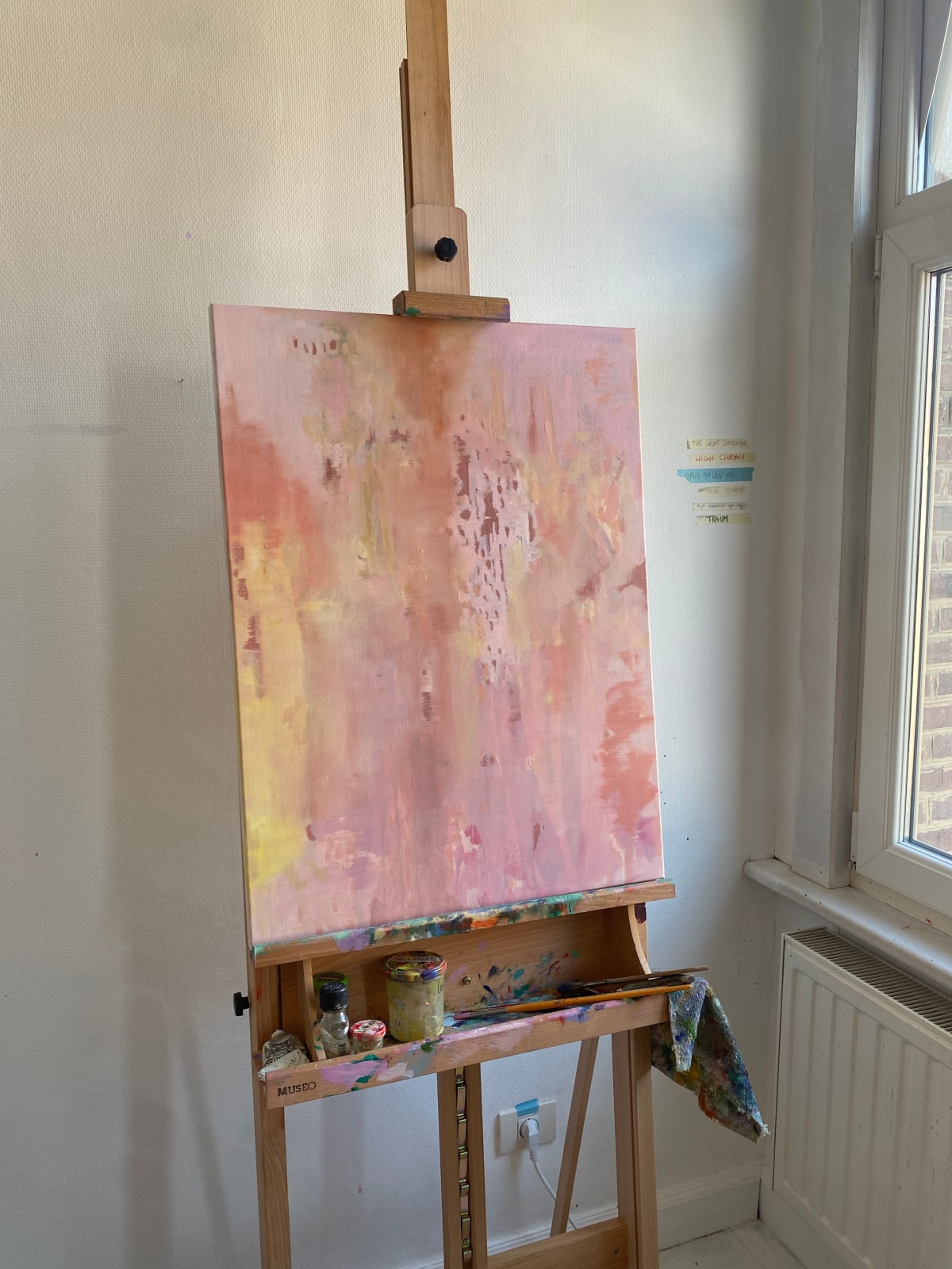 Catharina Dhaen, This is the light of the mind, cold and planetary. The trees of the mind are black. The light is blue., 2024