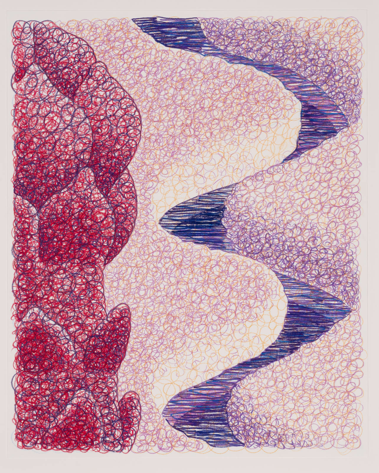 Laurens Legiers, Untitled (red asparagus with snow river), 2023