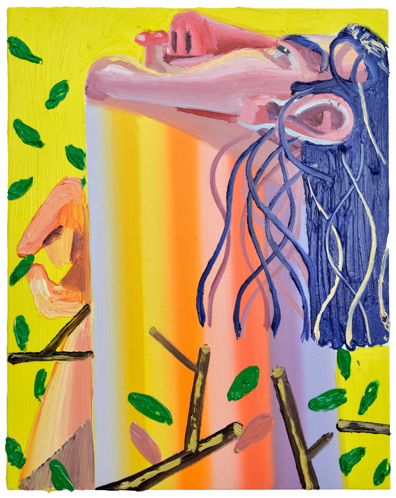 Ákos Ezer, Picking leaves, 2020