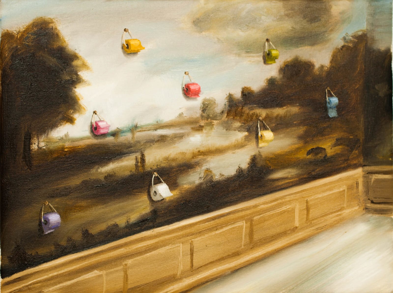 Beth Namenwirth, Installatie met rollen wcpapier, 2020