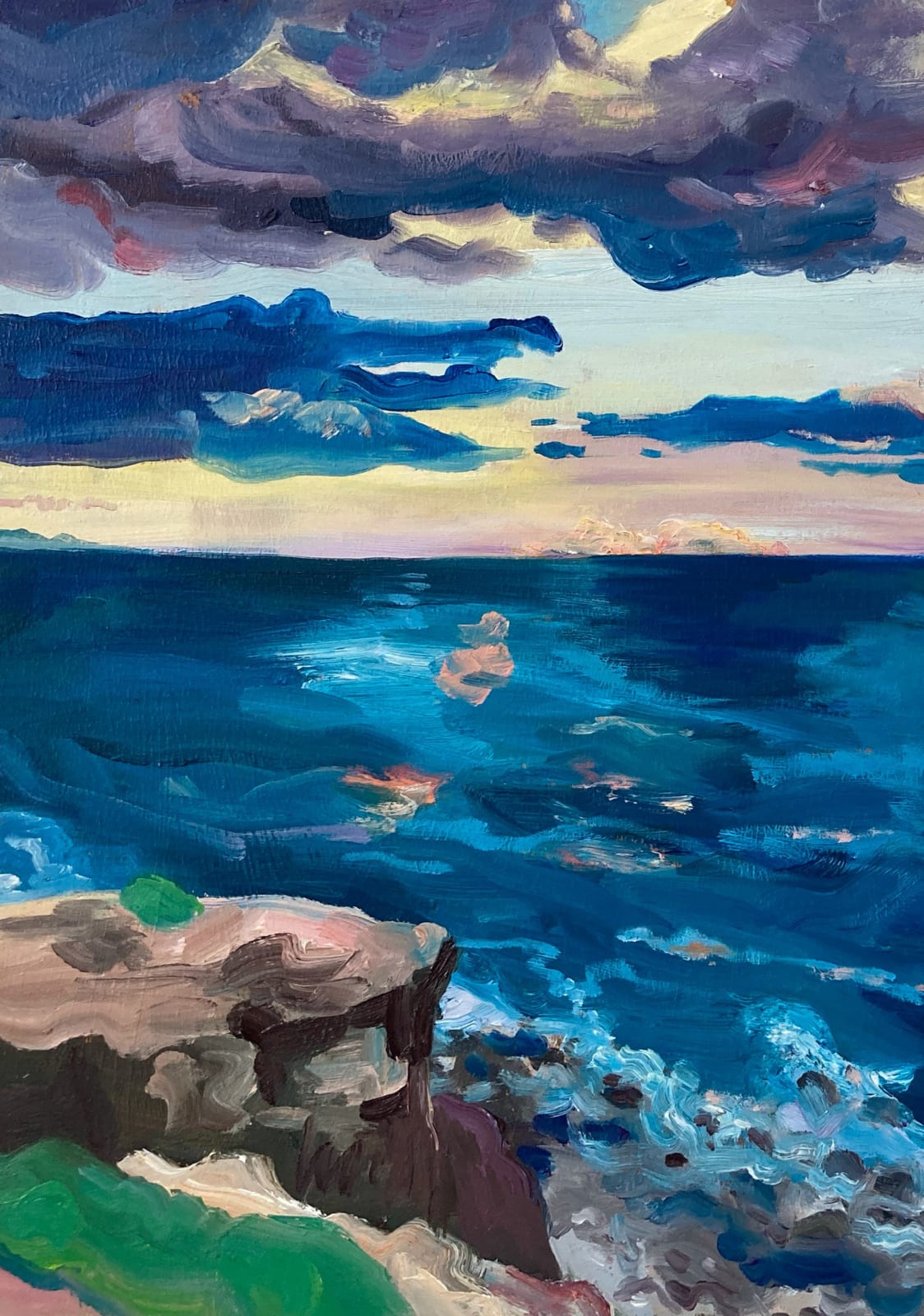 Elise Debrock, Purple Sea of Doubt, 2022