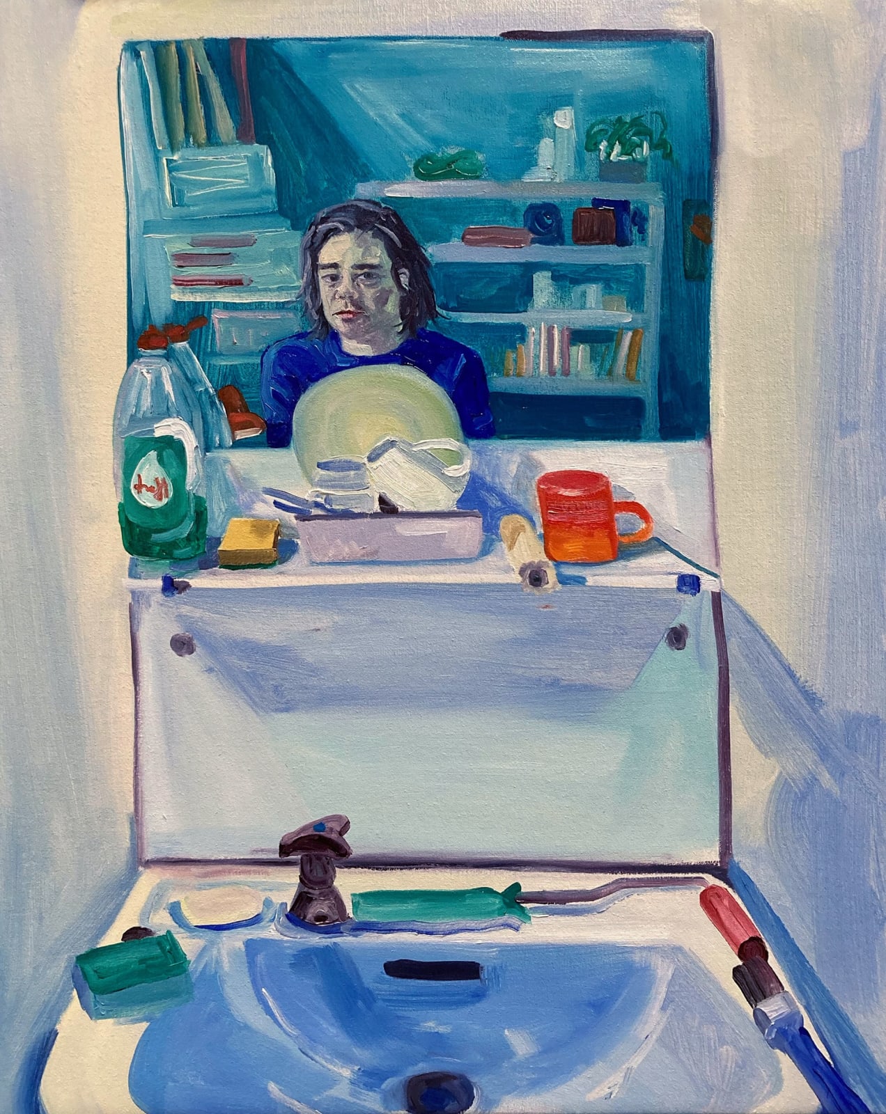 Elise Debrock, Zelfportret met Spiegel, 2021