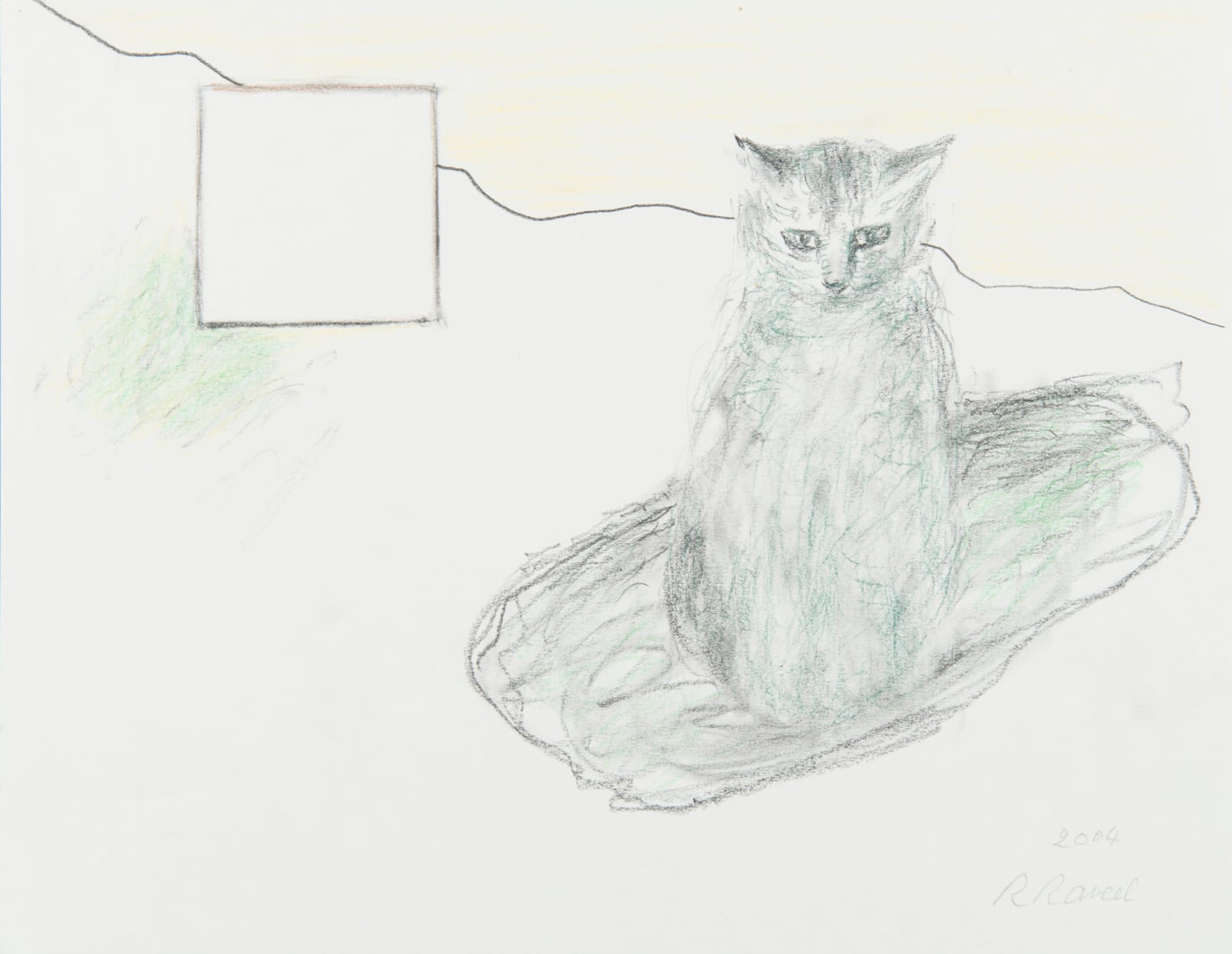 Roger Raveel, Kat op mat, 2004
