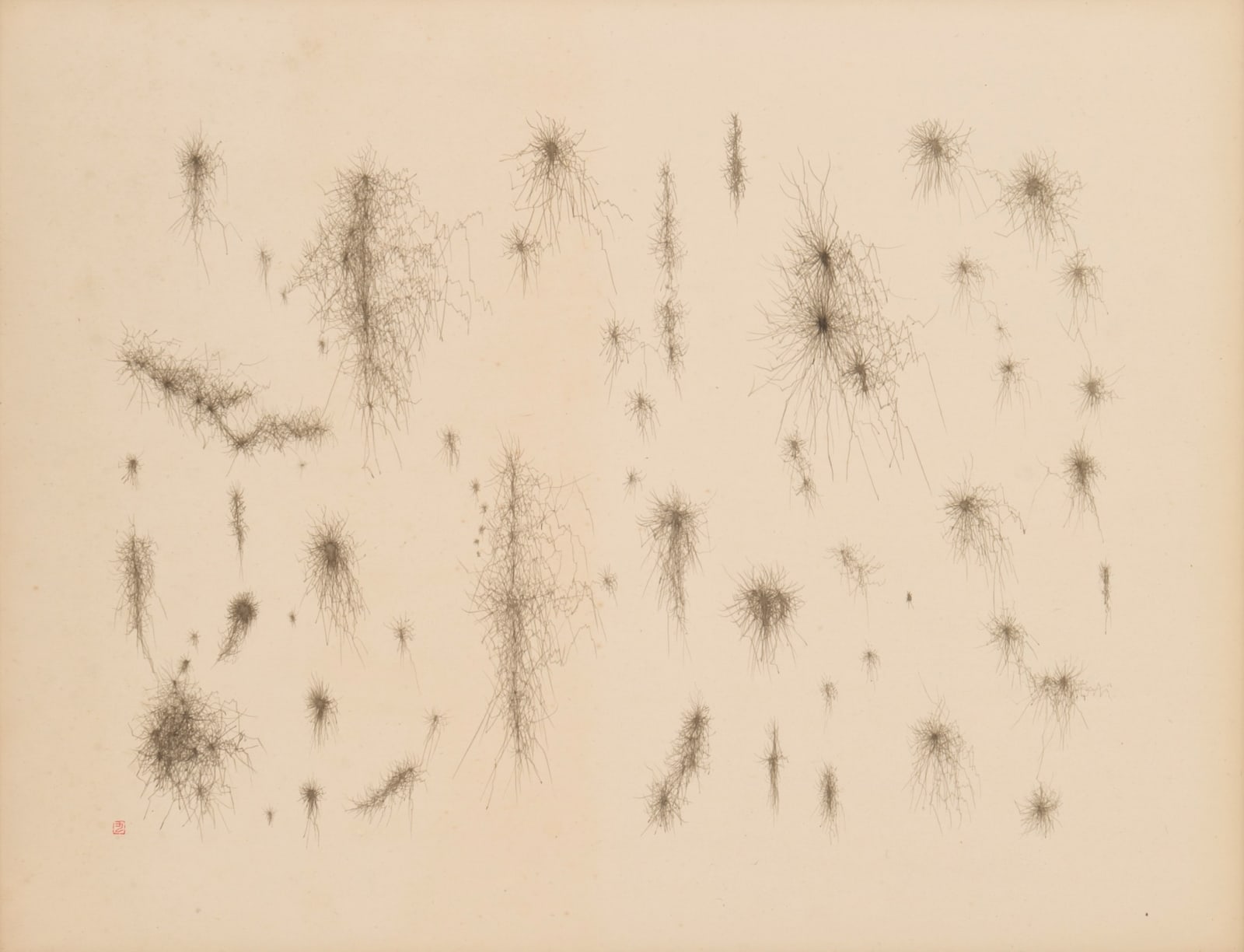 石川九楊 Ishikawa Kyuyoh (b. 1945), The Tale of Genji II, Hanachirusato (Female character), 1992